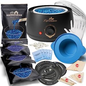 Complete Waxing Kit with Easy Clean Silicone Pot