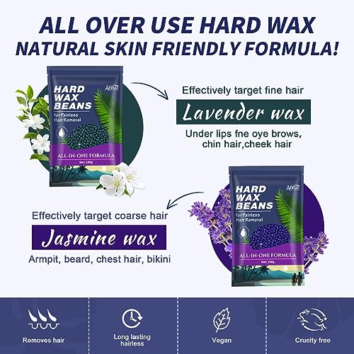 ANRUZ Waxing Kit with Silicone Bowl and Accessories