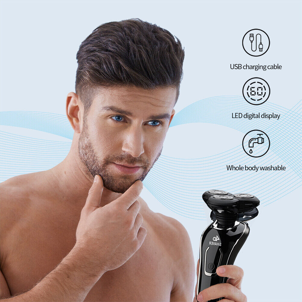 Rotary Wet/Dry Electric Shaver for Men