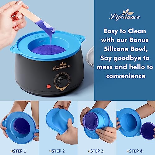 Complete Waxing Kit with Easy Clean Silicone Pot