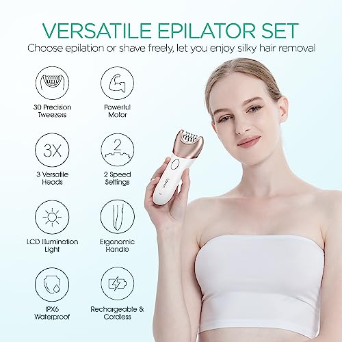 VOYOR 3-in-1 Cordless Epilator and Shaver