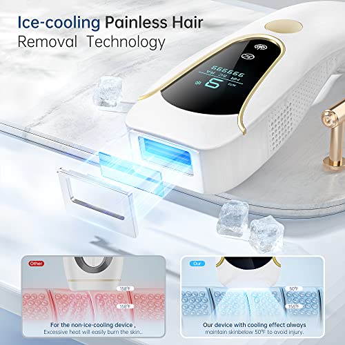 LUBEX Painless IPL Hair Removal Device with Cooling