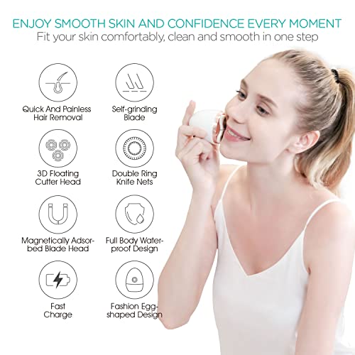 VOGOE Women's Waterproof Electric Shaver and Trimmer