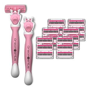 DreamGenius 6-Blade Women's Razor Set, Pink