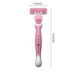 DreamGenius 6-Blade Women's Razor Set, Pink
