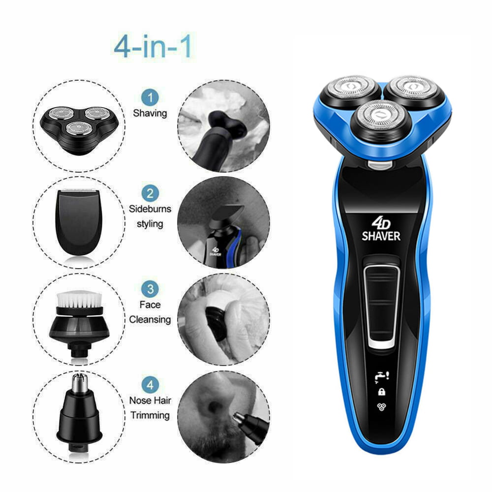 4-in-1 Rechargeable Electric Shaver for Men