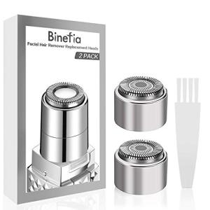Binefia Facial Hair Remover Replacement Heads with Brush