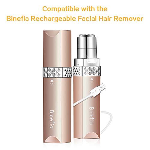 Binefia Facial Hair Remover Replacement Heads with Brush