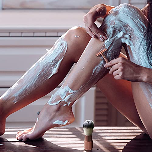 Vegan Rose Gold Shaving Brush for Women