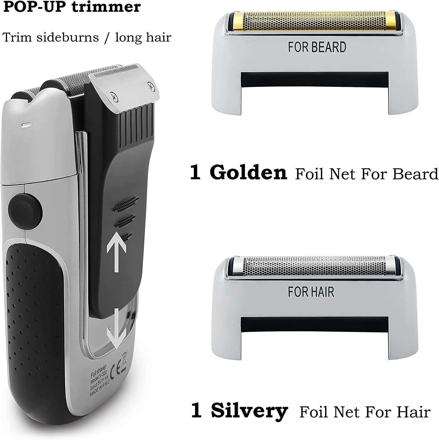 Men's Rechargeable Electric Shaver for Hair and Beard