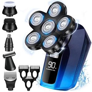 6-in-1 Cordless Electric Head Shaver for Men