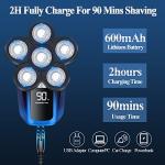 6-in-1 Cordless Electric Head Shaver for Men