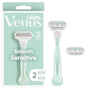 Venus Smooth Sensitive Razor Handle and 2 Blades