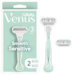 Venus Smooth Sensitive Razor Handle and 2 Blades