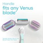 Venus Smooth Sensitive Razor Handle and 2 Blades