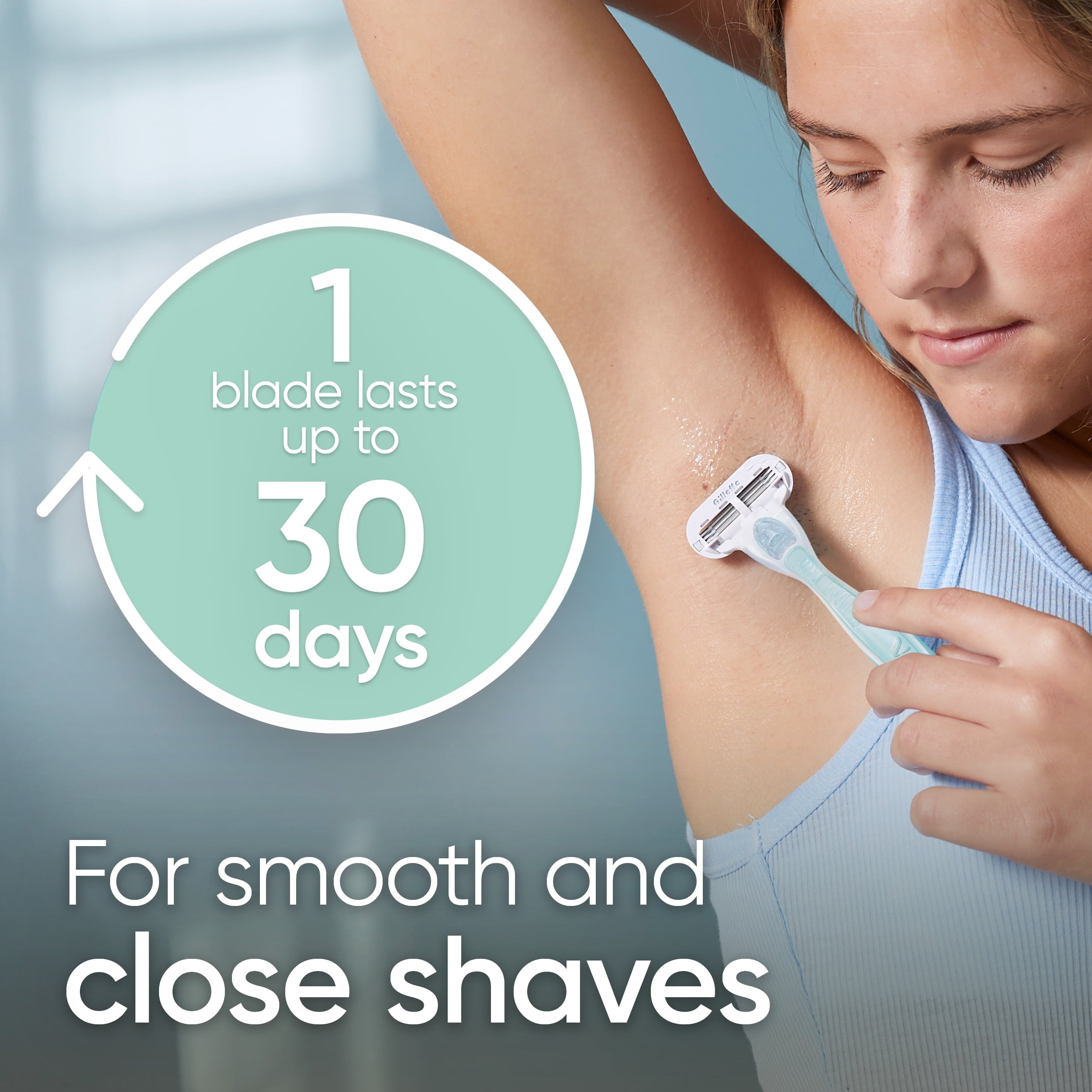 Venus Smooth Sensitive Razor Handle and 2 Blades