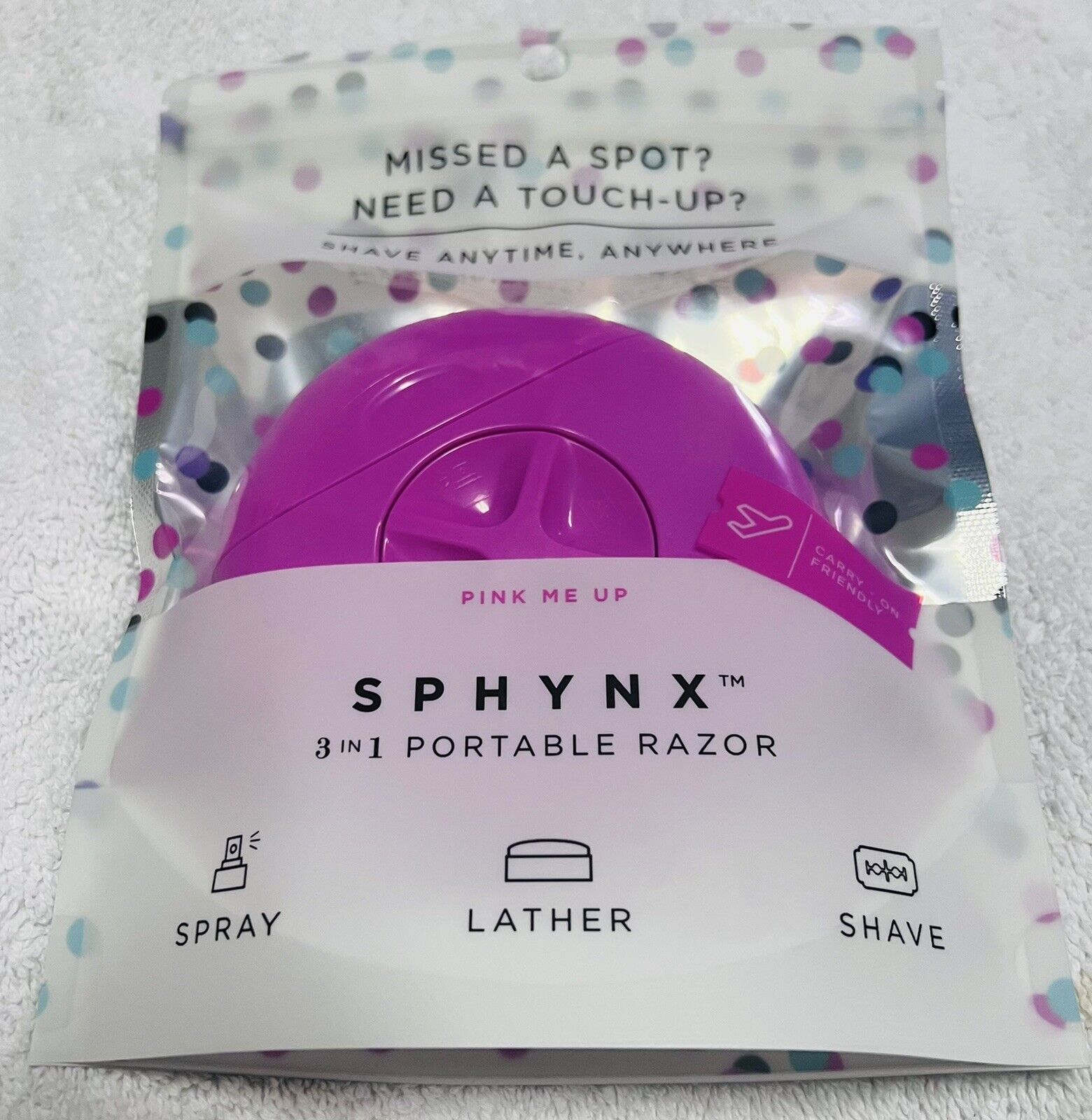 Sphynx Women's 3-in-1 Portable Razor - Pink