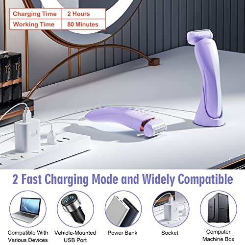 2-in-1 Electric Razor and Bikini Trimmer for Women