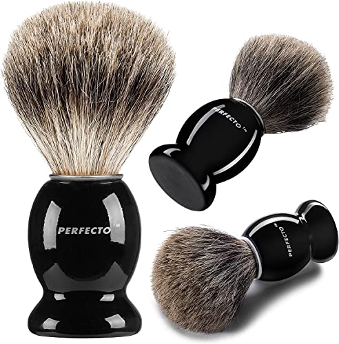 Pure Badger Shaving Brush with Black Handle
