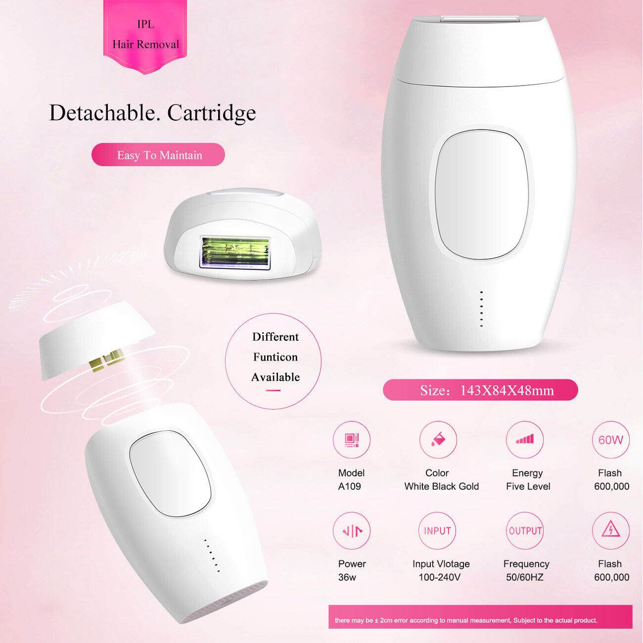 IPL Hair Removal Machine for Face and Body