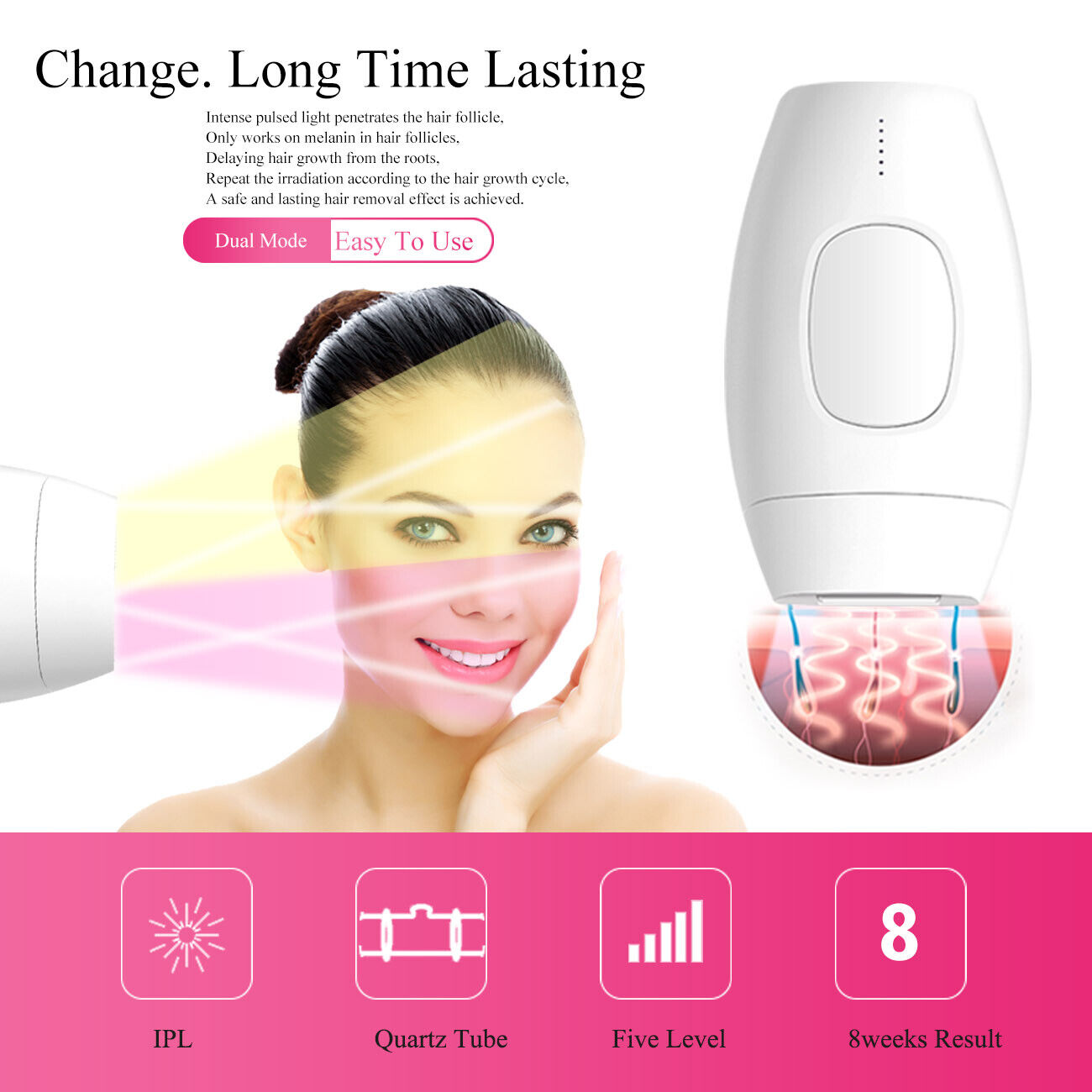 IPL Hair Removal Machine for Face and Body