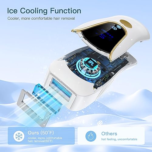 Painless IPL Hair Removal Device with Cooling System