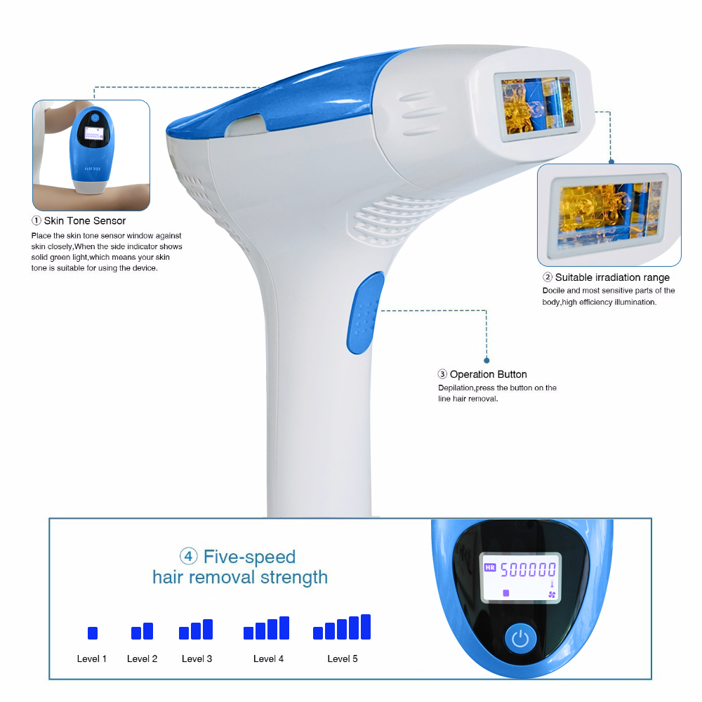 Mlay IPL Laser Hair Removal Machine 500K Flashes