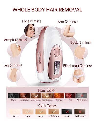 LYSMOSKI IPL Hair Removal Device with Cooling System