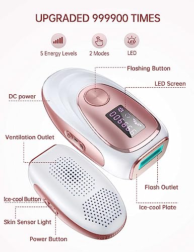 LYSMOSKI IPL Hair Removal Device with Cooling System