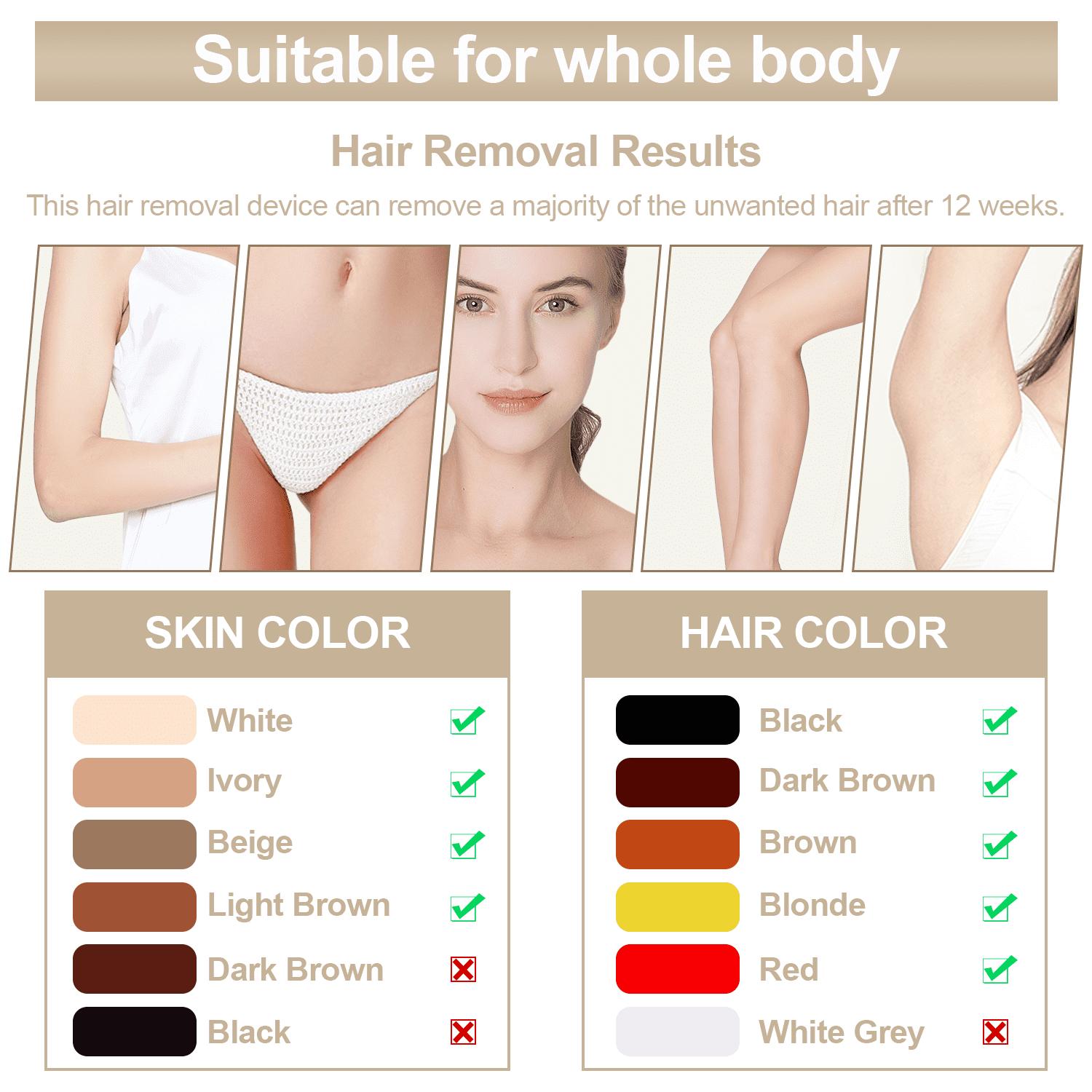 TUMAKOU IPL Hair Removal Device for Smooth Skin