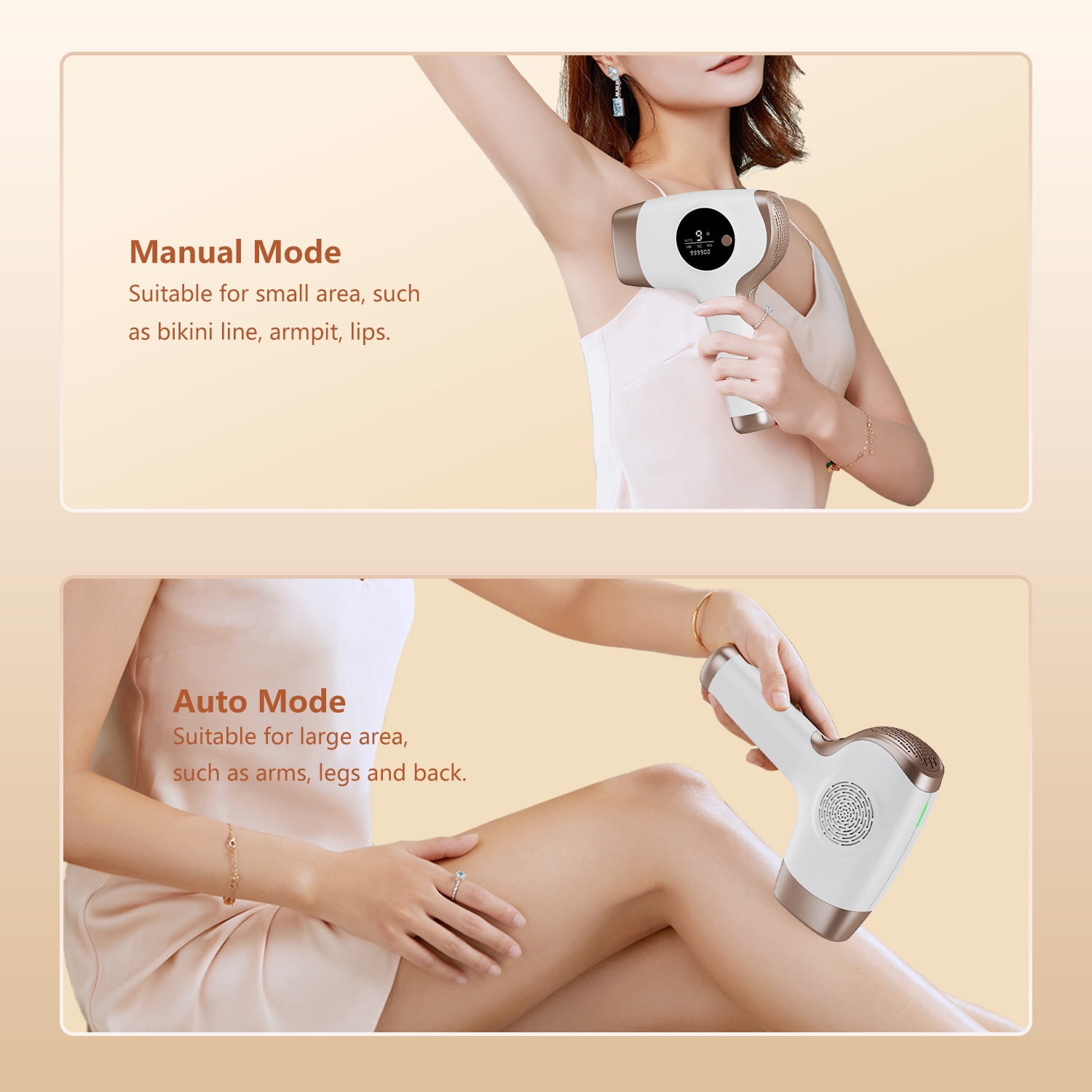 Painless IPL Laser Hair Removal Device with 999,900 Flashes