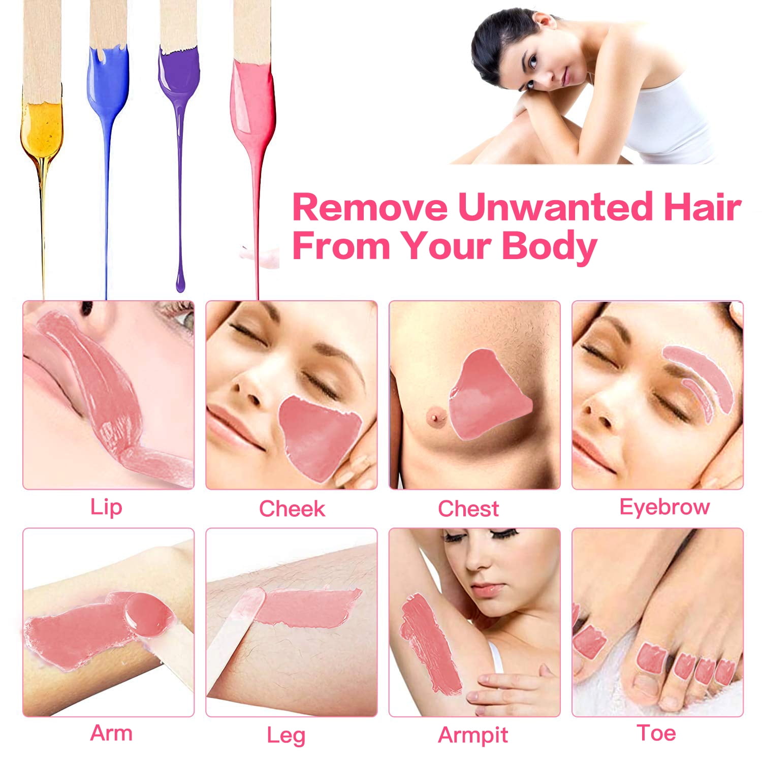 Zacro Waxing Kit with Hard Wax Beads