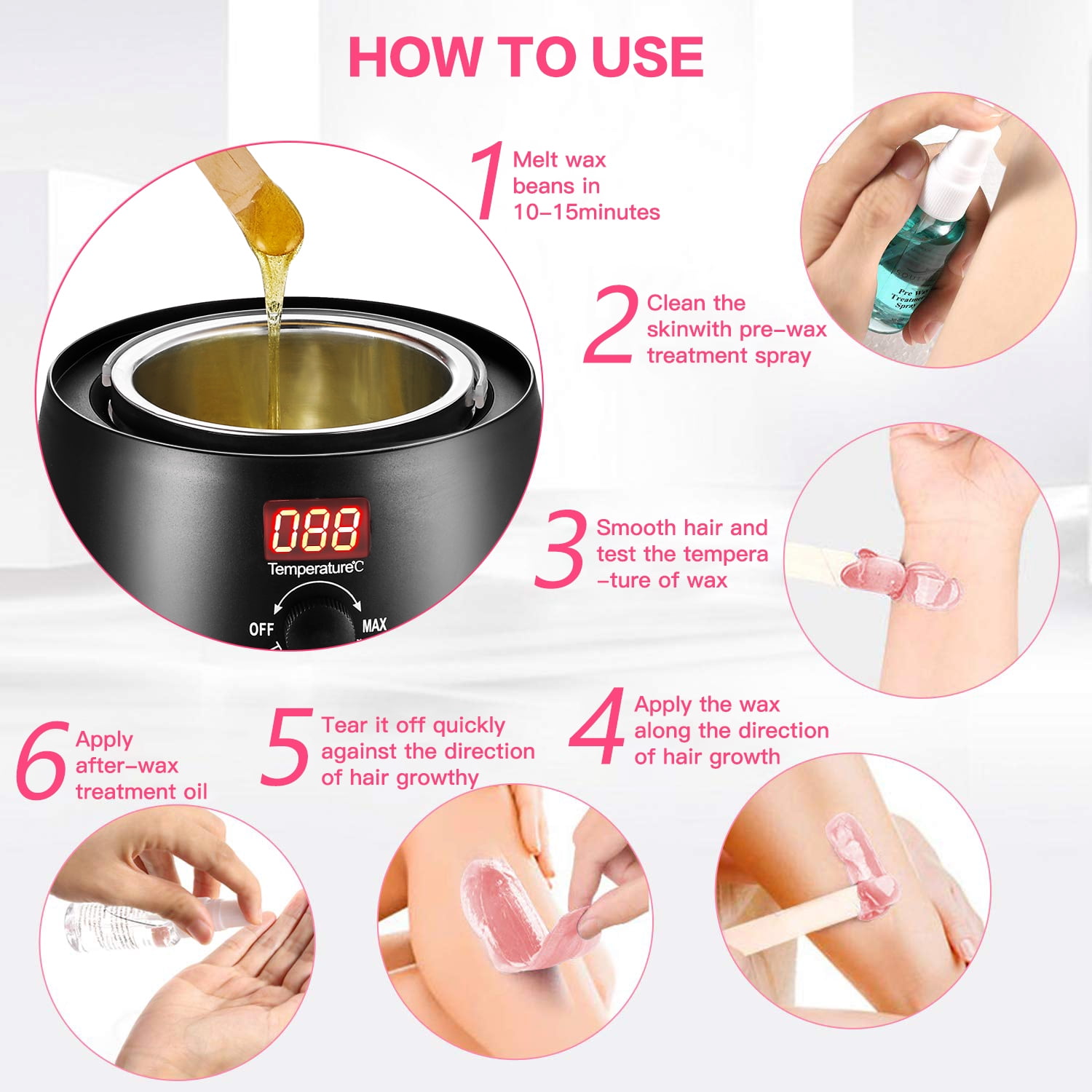 Zacro Waxing Kit with Hard Wax Beads