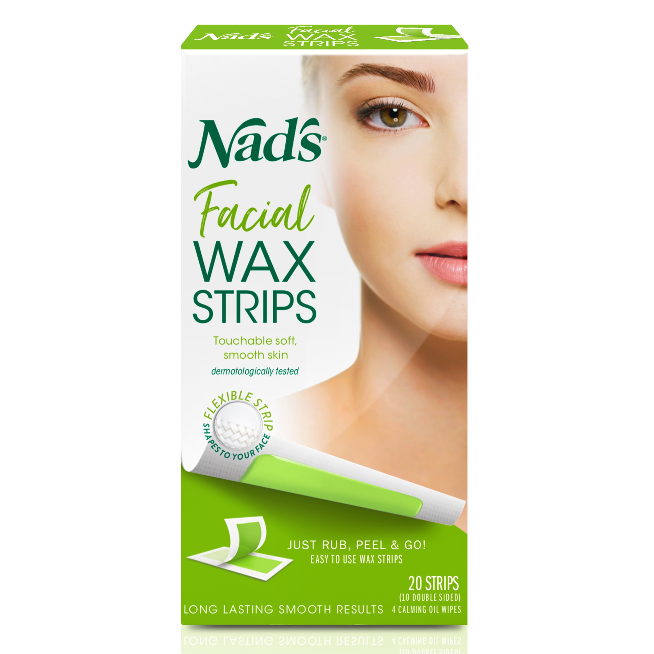 Nad's Facial Wax Strips for Women – 20 Strips