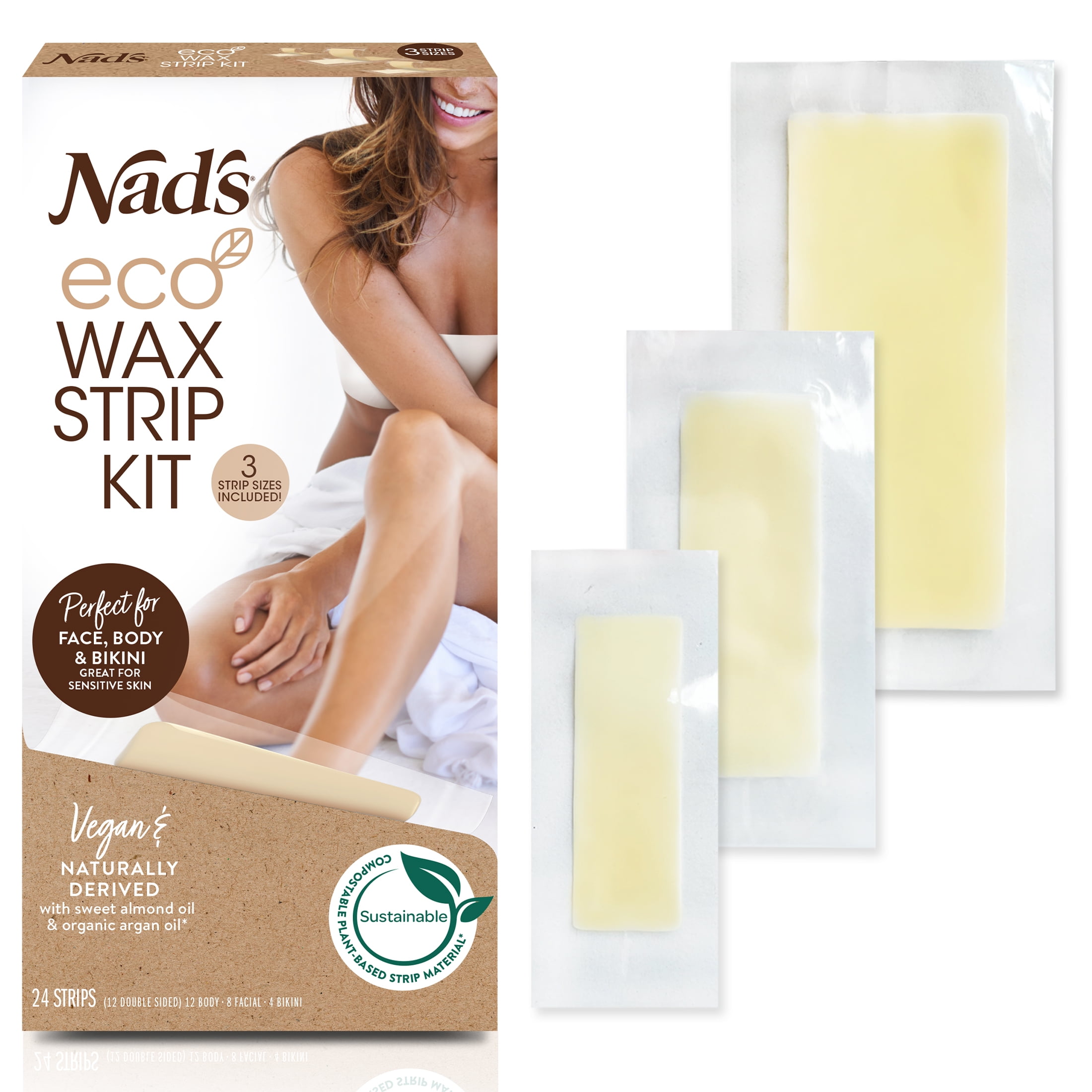 Nad's Eco Wax Strip Kit for Sensitive Skin