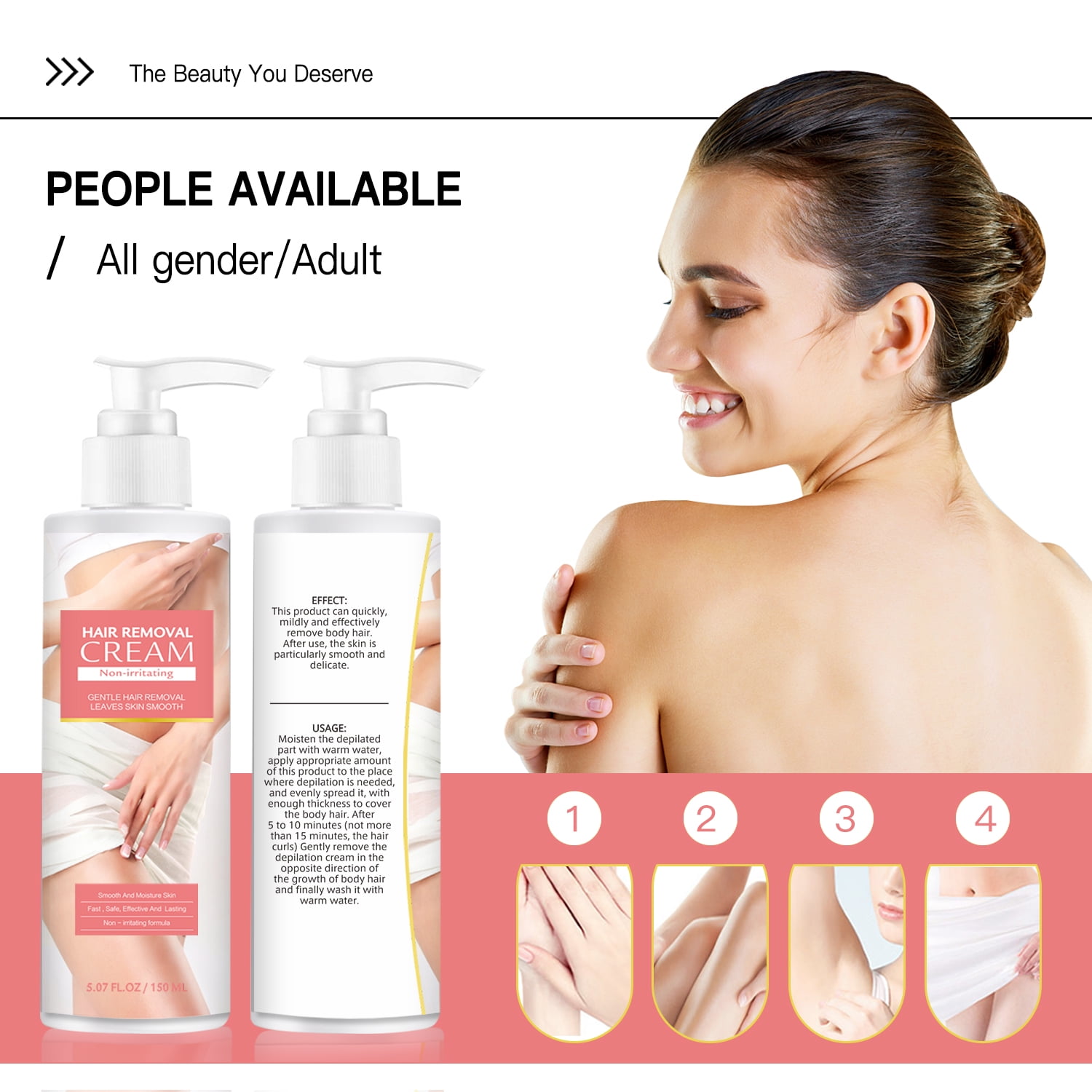 Gentle Hair Removal Cream for All Skin Types