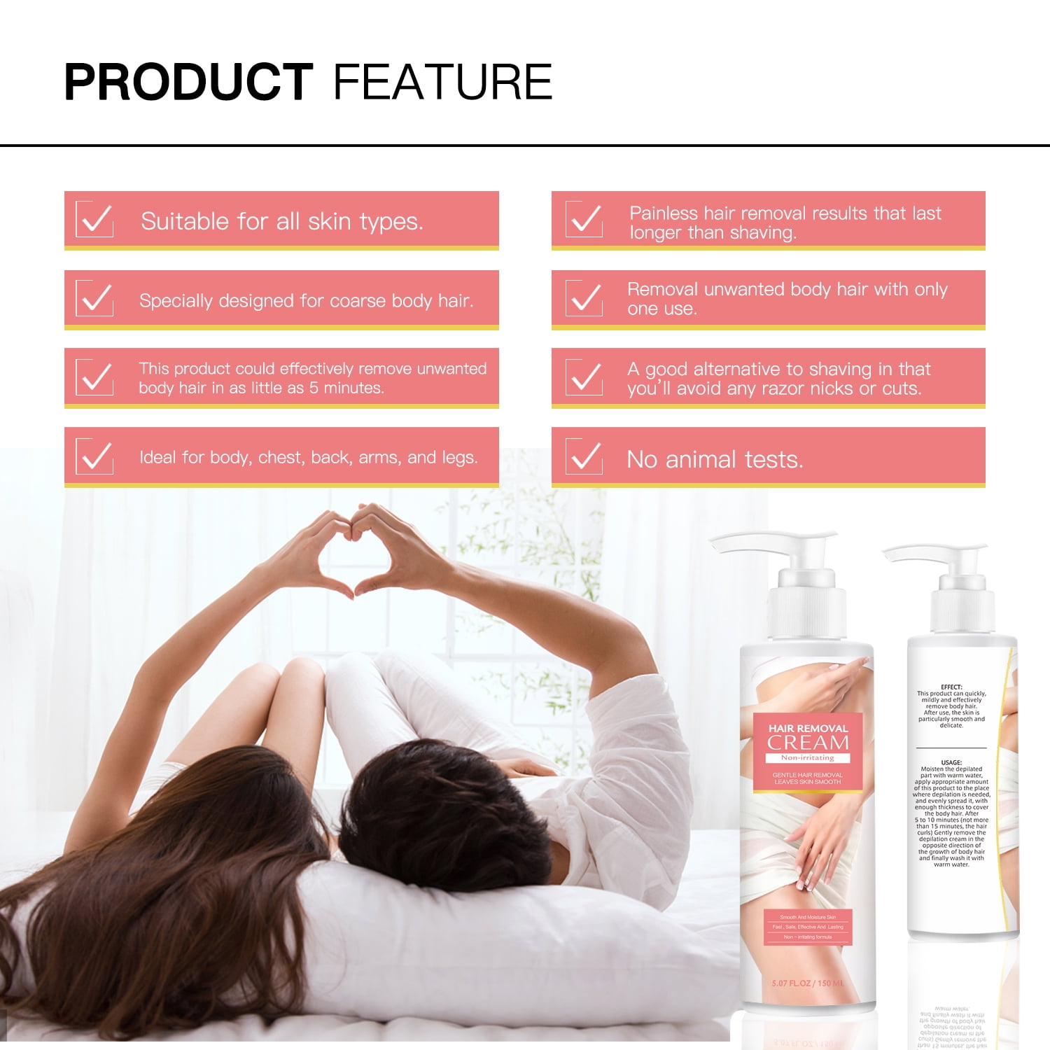 Gentle Hair Removal Cream for All Skin Types