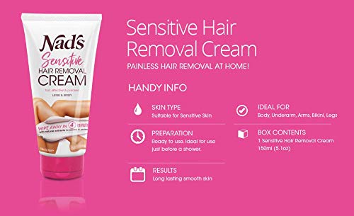 NAD'S Sensitive Hair Removal Cream, 145 ml