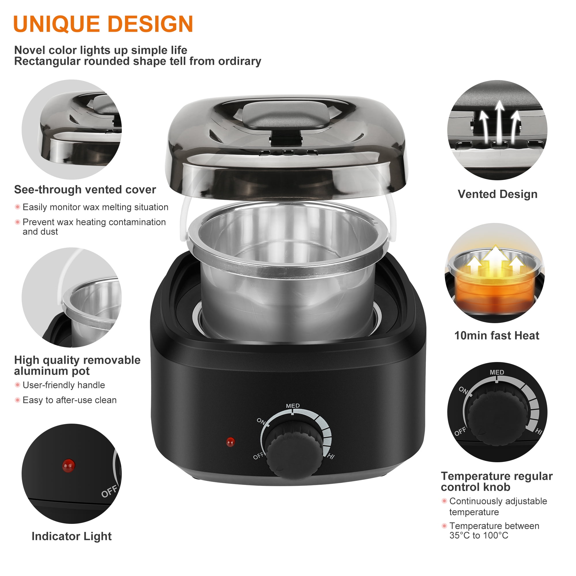 AGPTEK Home Waxing Kit with Wax Beans and Sticks