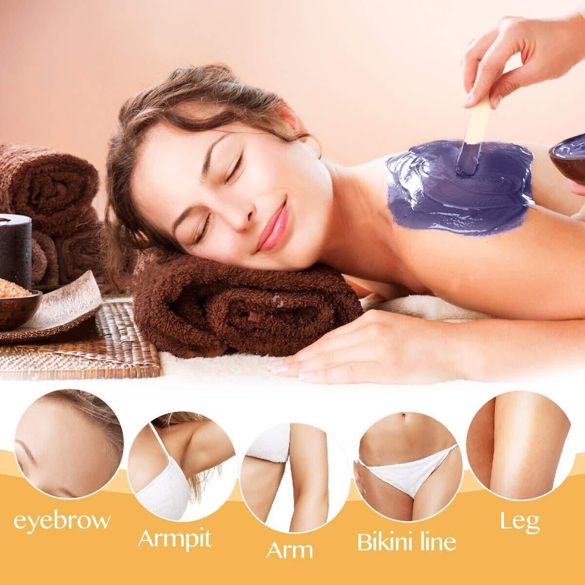 Painless Wax Warmer Kit for Home Hair Removal