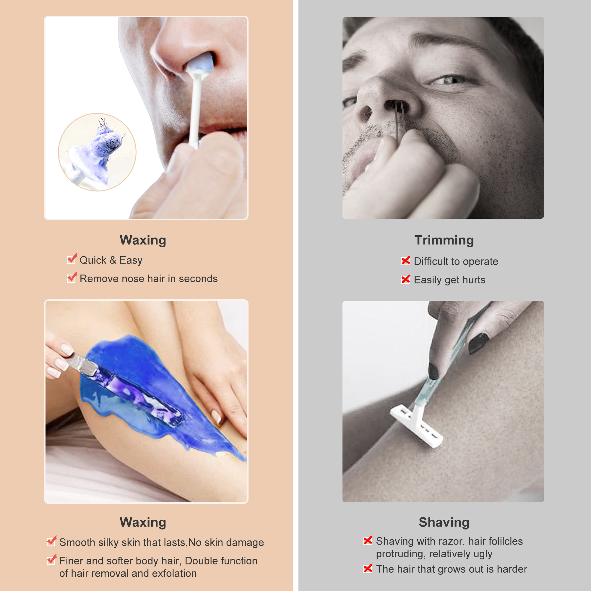 AGPTEK Home Waxing Kit with Wax Beans and Sticks