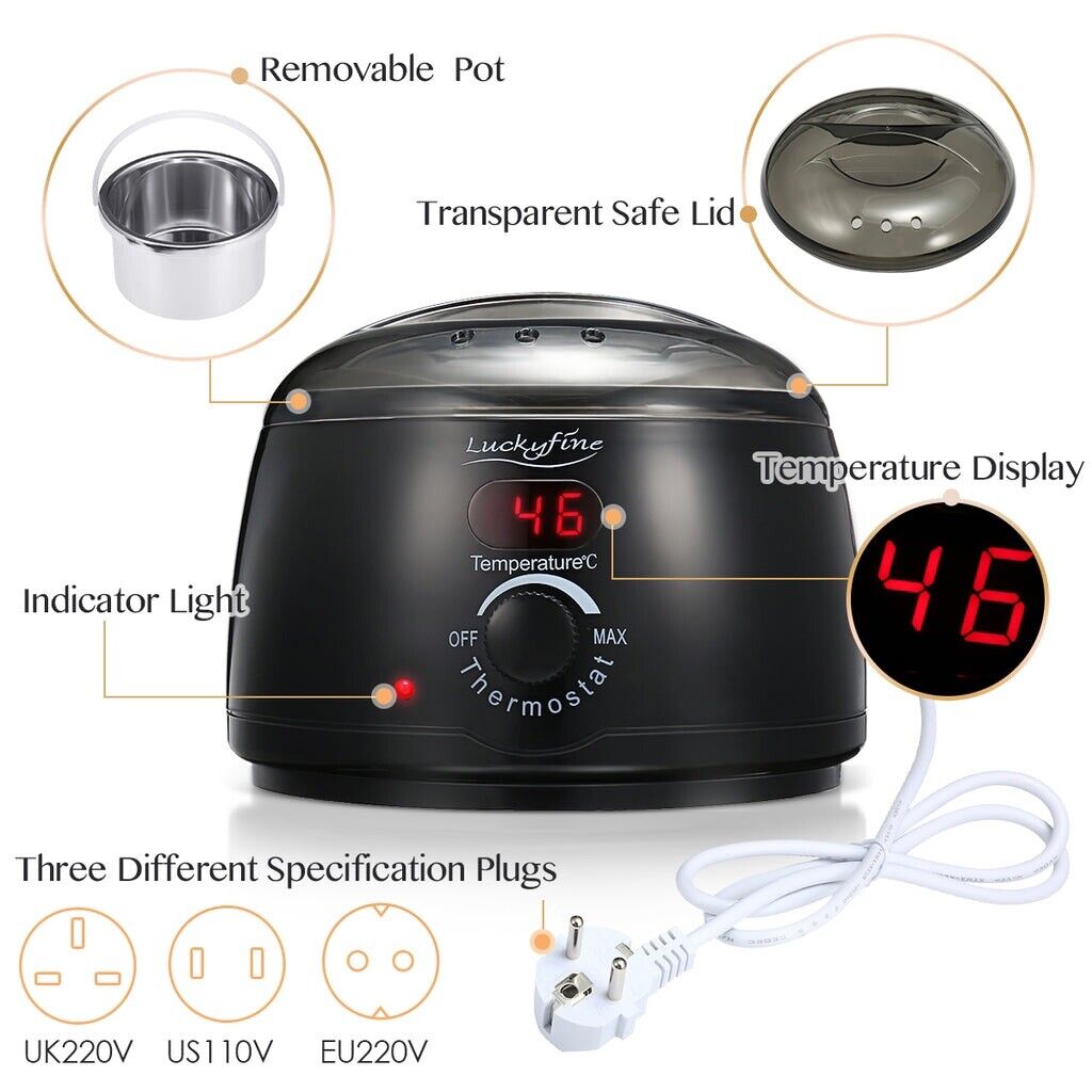 Painless Wax Warmer Kit for Home Hair Removal