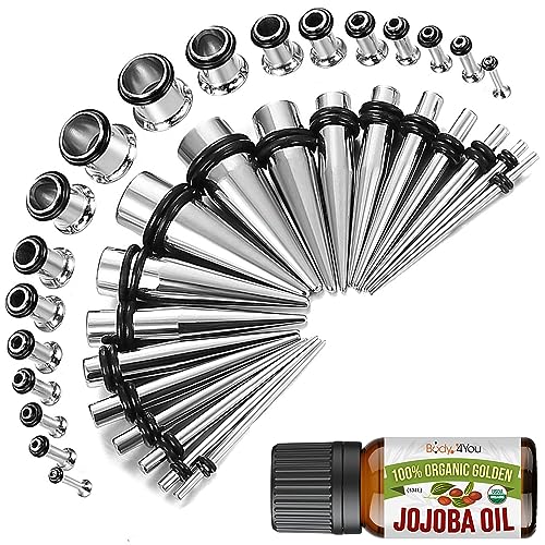 37PC Ear Stretching Kit with Aftercare Oil