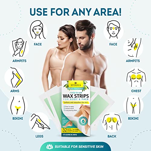 Wax Strips Hair Removal Kit for All Body Areas