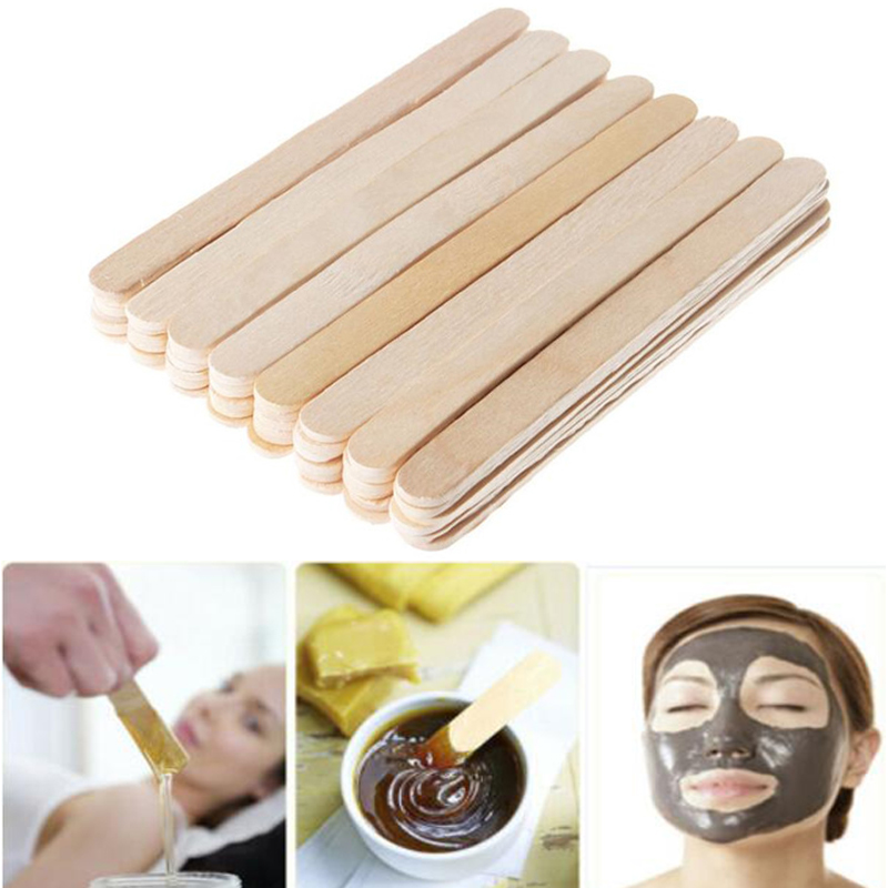 50PCS Disposable Wooden Waxing Sticks for Women