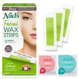 Nad's Facial Wax Strips for Women – 20 Strips