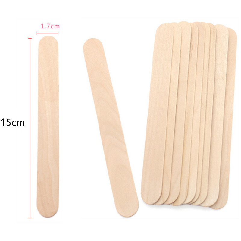 10 Pack Wooden Hair Removal Wax Sticks