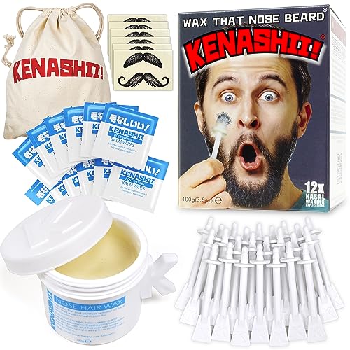 Nose Wax Kit with Applicators and Balm Wipes