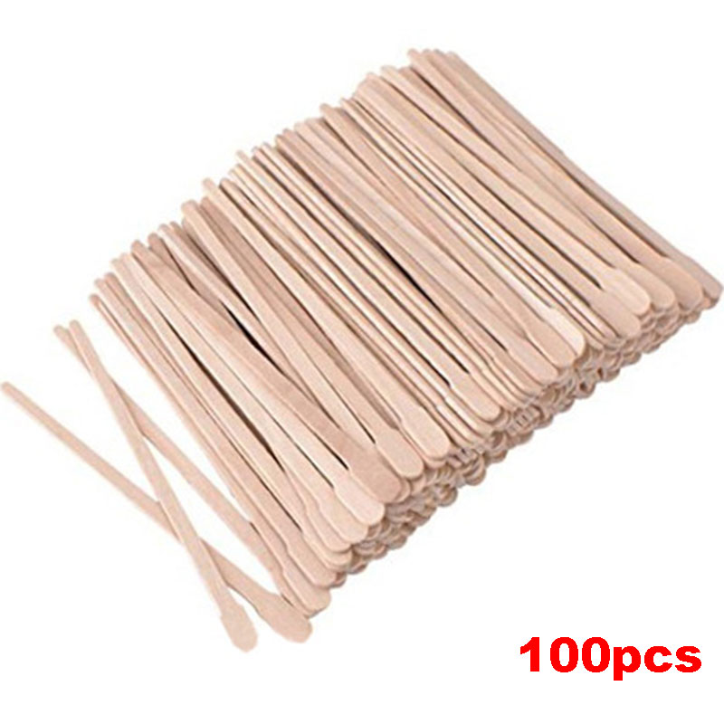 100PCS Wooden Waxing Sticks for Women