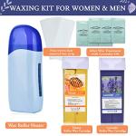 Portable Roll-On Wax Warmer Kit for Hair Removal